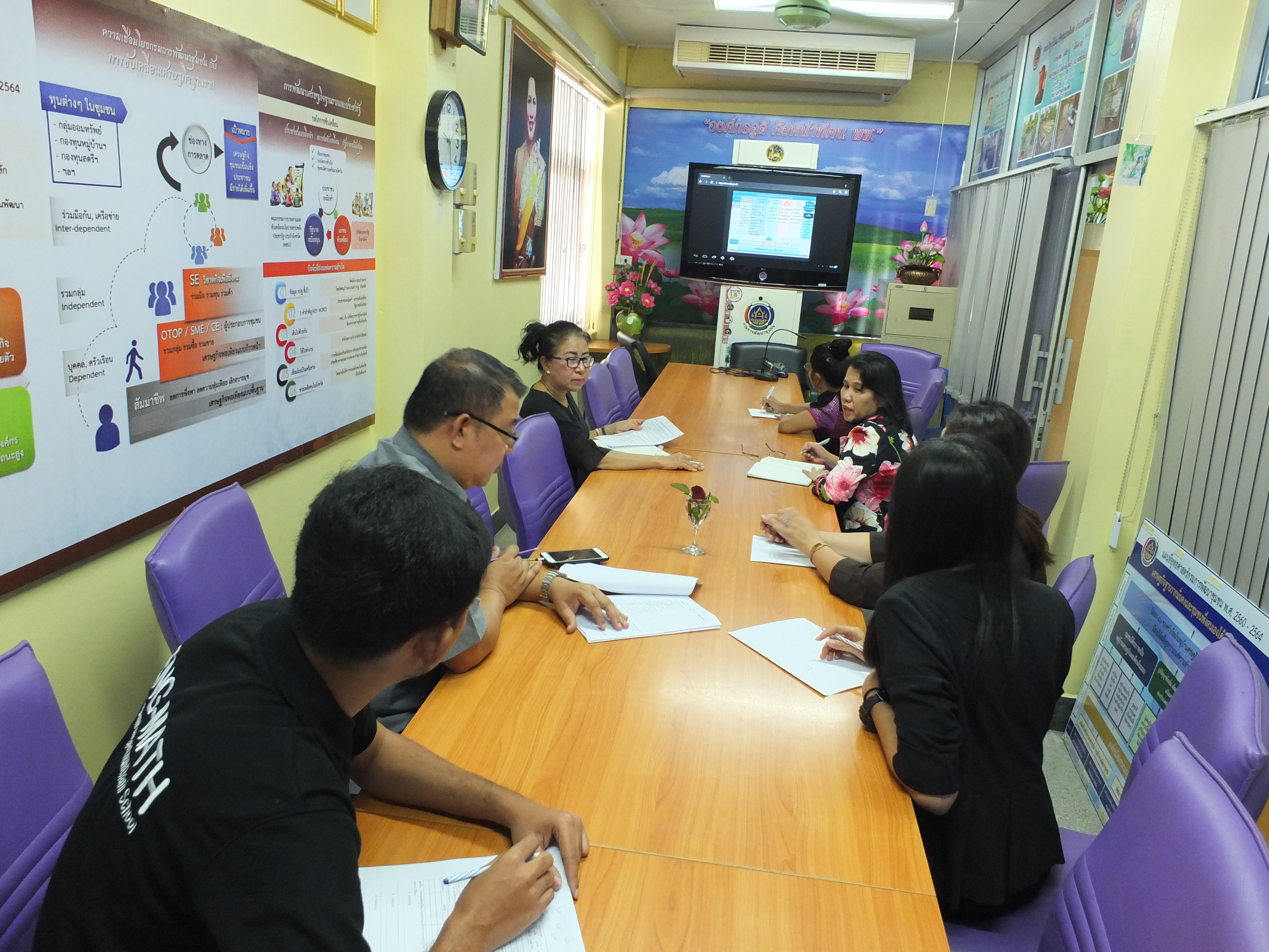 @ปทุมธานี สพจ.ปทุมธานี ติดตามการประชุมกรมการพัฒนาชุมชน ครั้งที่ 1/2561 ผ่านระบบทีวี พช.”