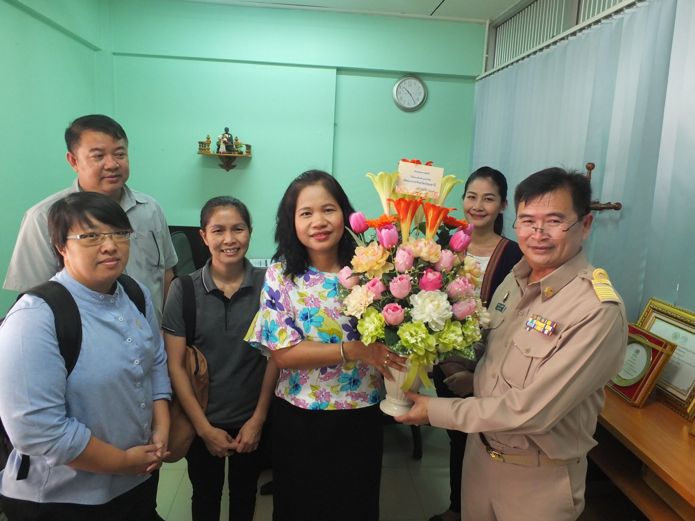 @ปทุมธานี “สำนักงานพัฒนาชุมชนจังหวัดปทุมธานี ร่วมต้อนรับ นายวีระชาติ สมบูรณ์วิทย์ พัฒนาการจังหวัดปทุมธานี “