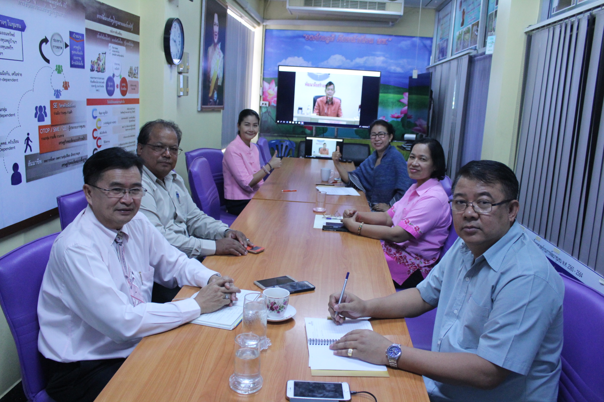 @ปทุมธานี “สพจ.ปทุมธานี ร่วมรับการประชุมกรมการพัฒนาชุมชน ครั้งที่ 5/2561 ผ่านระบบทีวี พช.”
