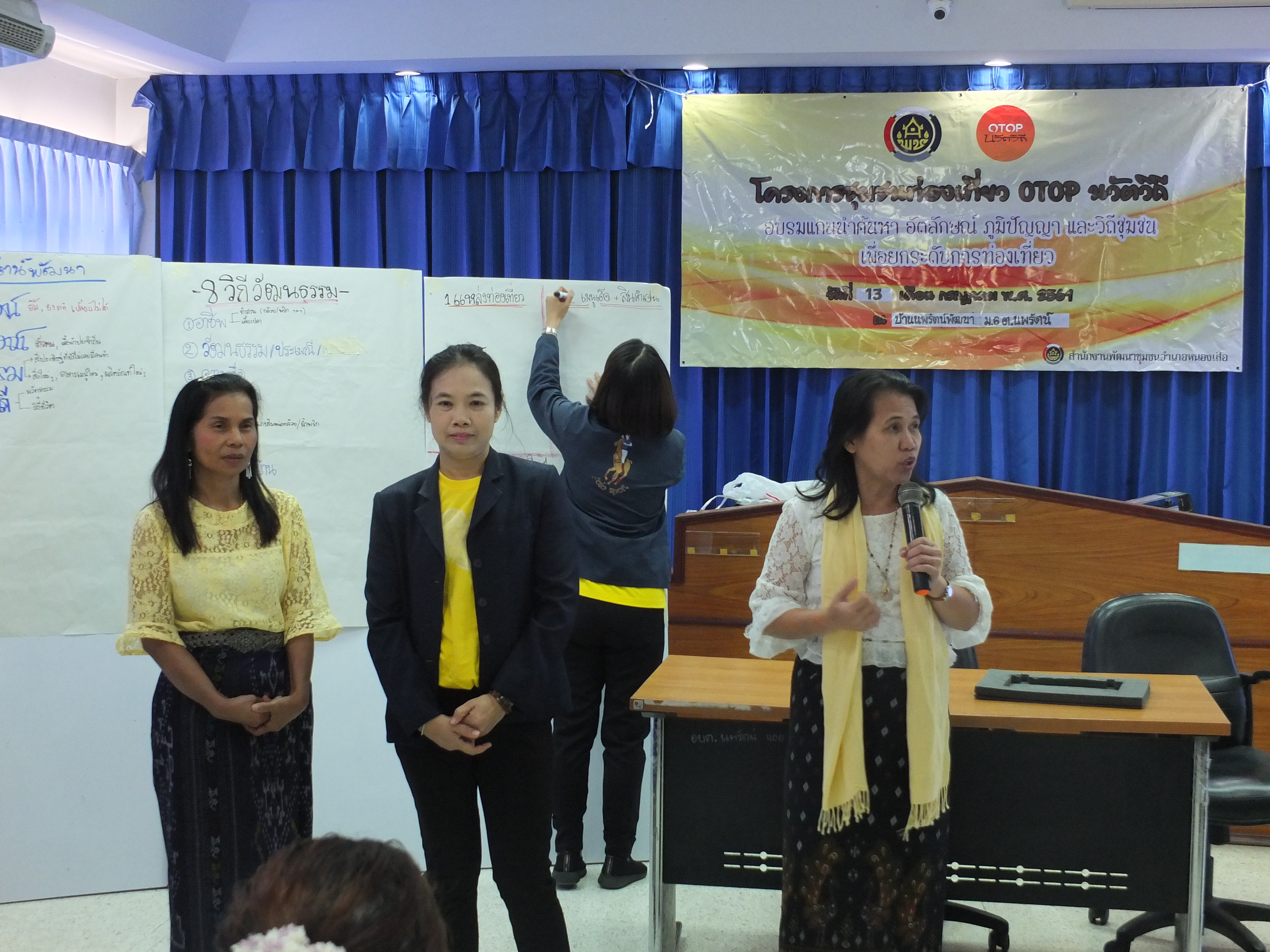 @ปทุมธานี “สพจ.ปทุมธานี ติดตามการดำเนินโครงการชุมชนท่องเที่ยว OTOP นวัตวิถี ในกิจกรรมการอบรมเชิงปฏิบัติการแกนนำชุมชน เพื่อค้นหาอัตลักษณ์ ภูมิปัญญา และเสน่ห์ชุมชน เพื่อยกระดับการท่องเที่ยว “