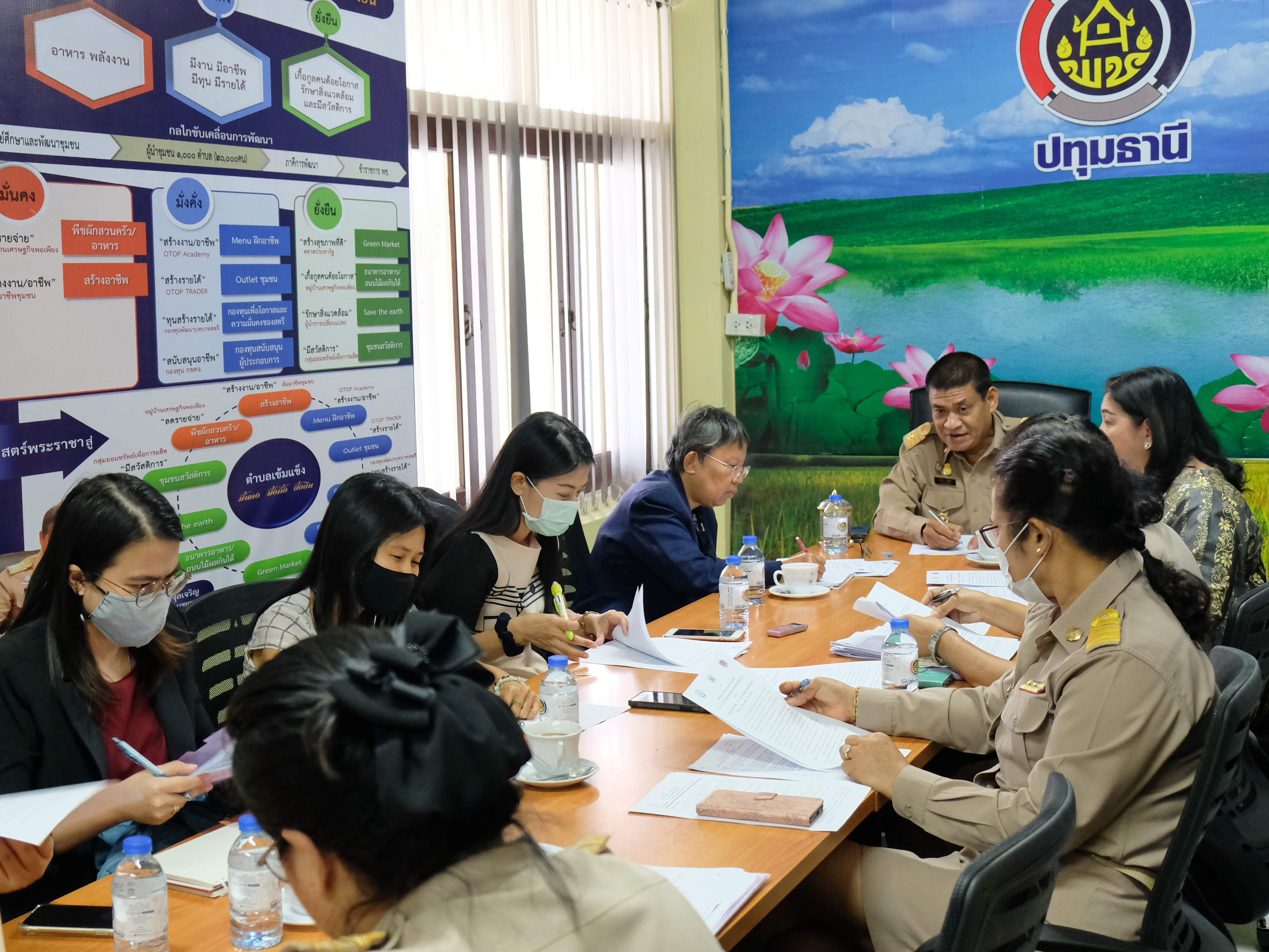 @ปทุมธานี ถิ่นบัวหลวง “พช.ปทุมธานี ประชุมเตรียมความพร้อมการดำเนินโครงการการพัฒนาผลิตภัณฑ์ชุมชนการตลาดดิจิทัลยุคไทยแลนด์ ๔.๐”