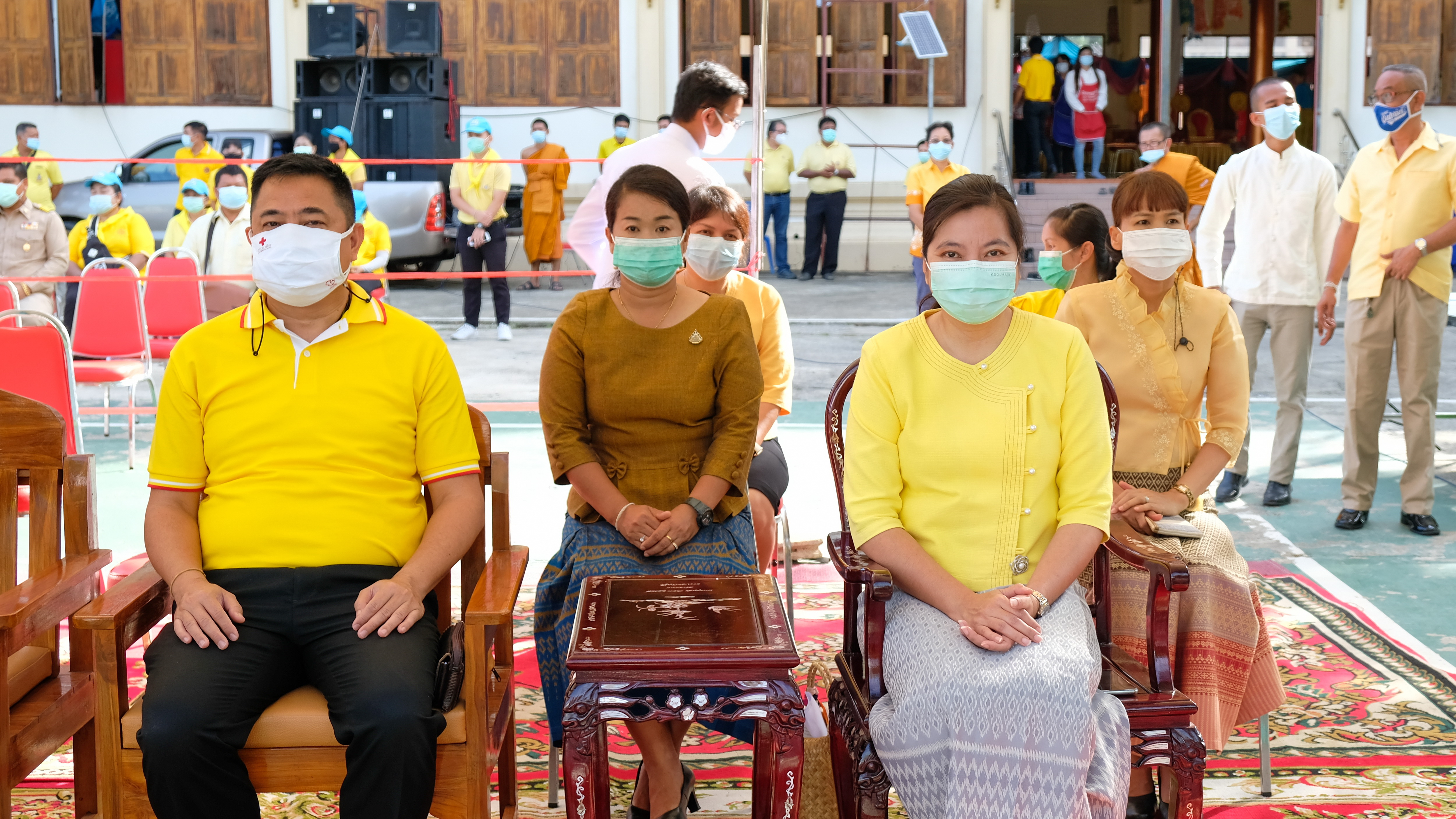 พช.ปทุมธานี “ร่วมพิธีบวงสรวงพื้นที่ดำเนินโครงการพระราชทาน โคก หนอง นา แห่งน้ำใจ และความหวัง วัดเกาะเกรียง”