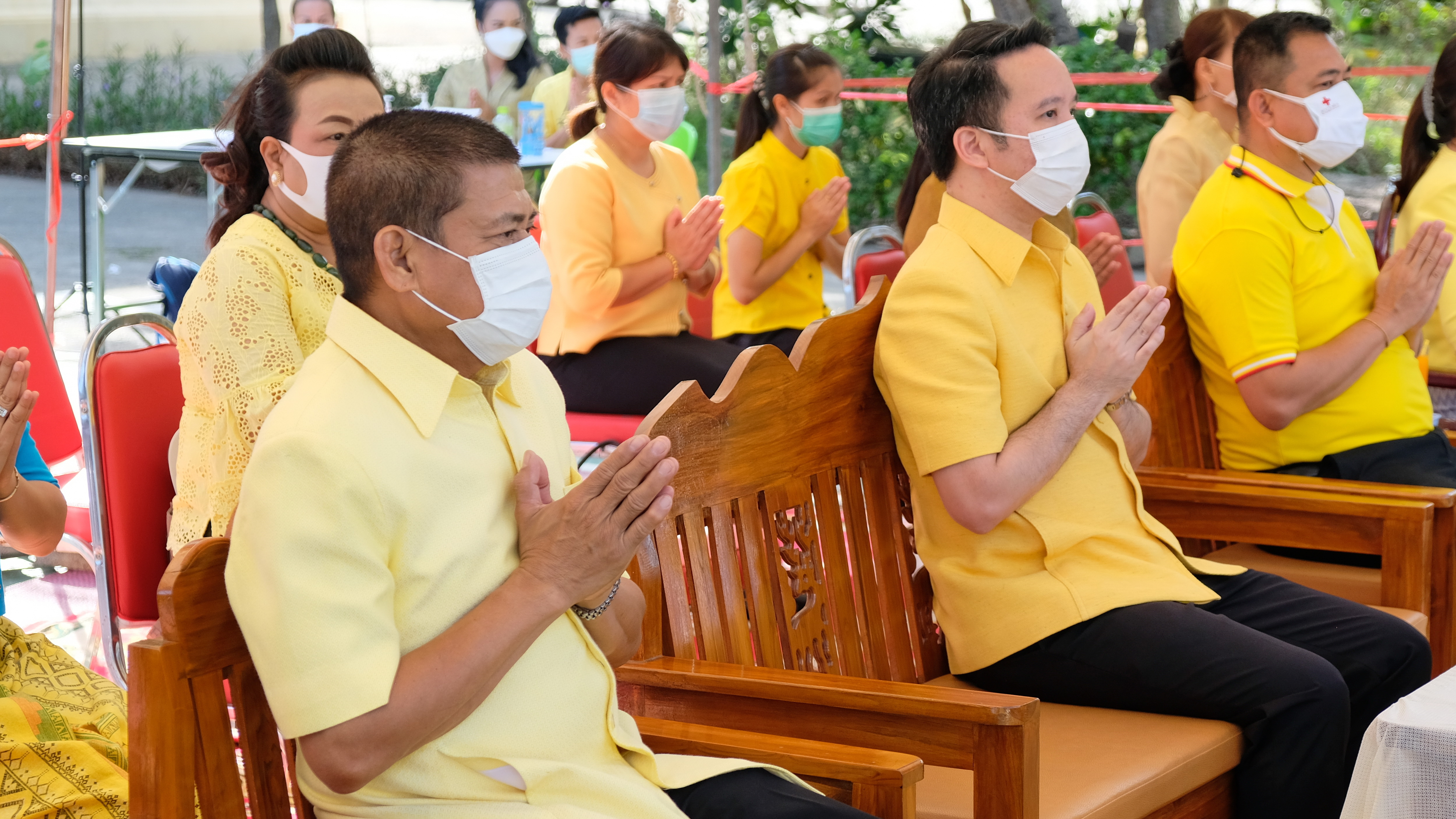 พช.ปทุมธานี “ร่วมพิธีบวงสรวงพื้นที่ดำเนินโครงการพระราชทาน โคก หนอง นา แห่งน้ำใจ และความหวัง วัดเกาะเกรียง”