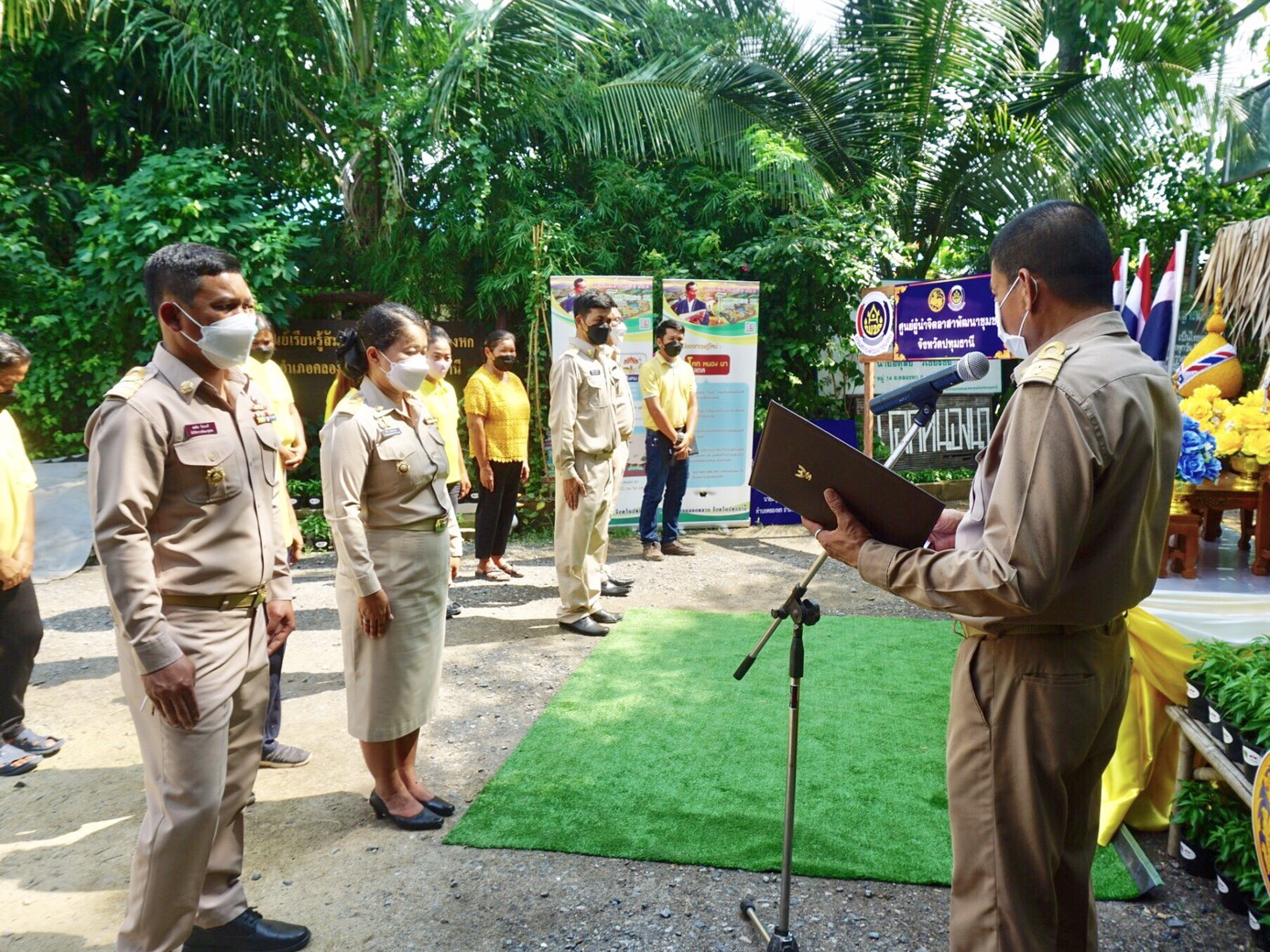 พช.ปทุมธานี “เปิดศูนย์ผู้นำจิตอาสาพัฒนาชุมชน จังหวัดปทุมธานี”
