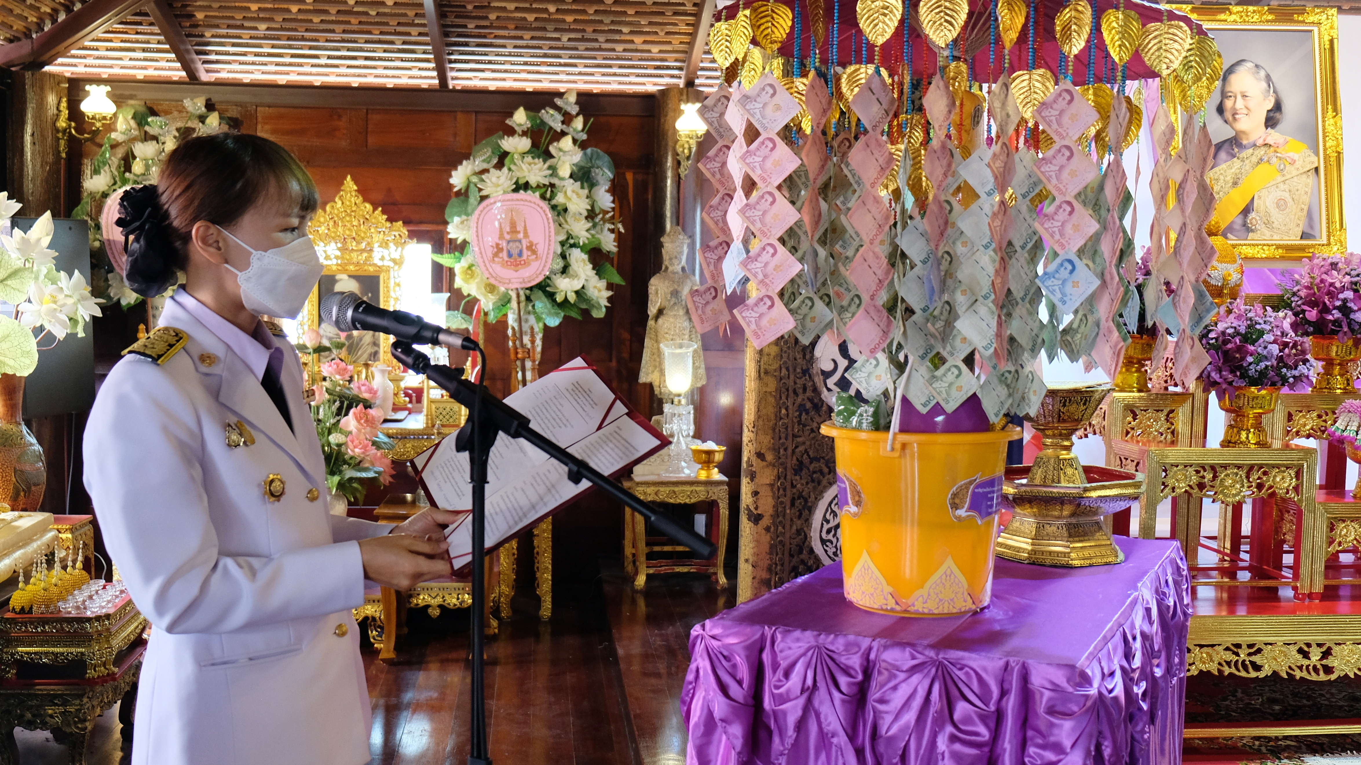 พช.ปทุมธานี “จัดพิธีทอดผ้าป่ากองทุนพัฒนาเด็กชนบท ในพระราชูปถัมภ์สมเด็จพระเทพรัตนราชสุดา ฯ สยามบรมราชกุมารี ประจำปี ๒๕๖๕”