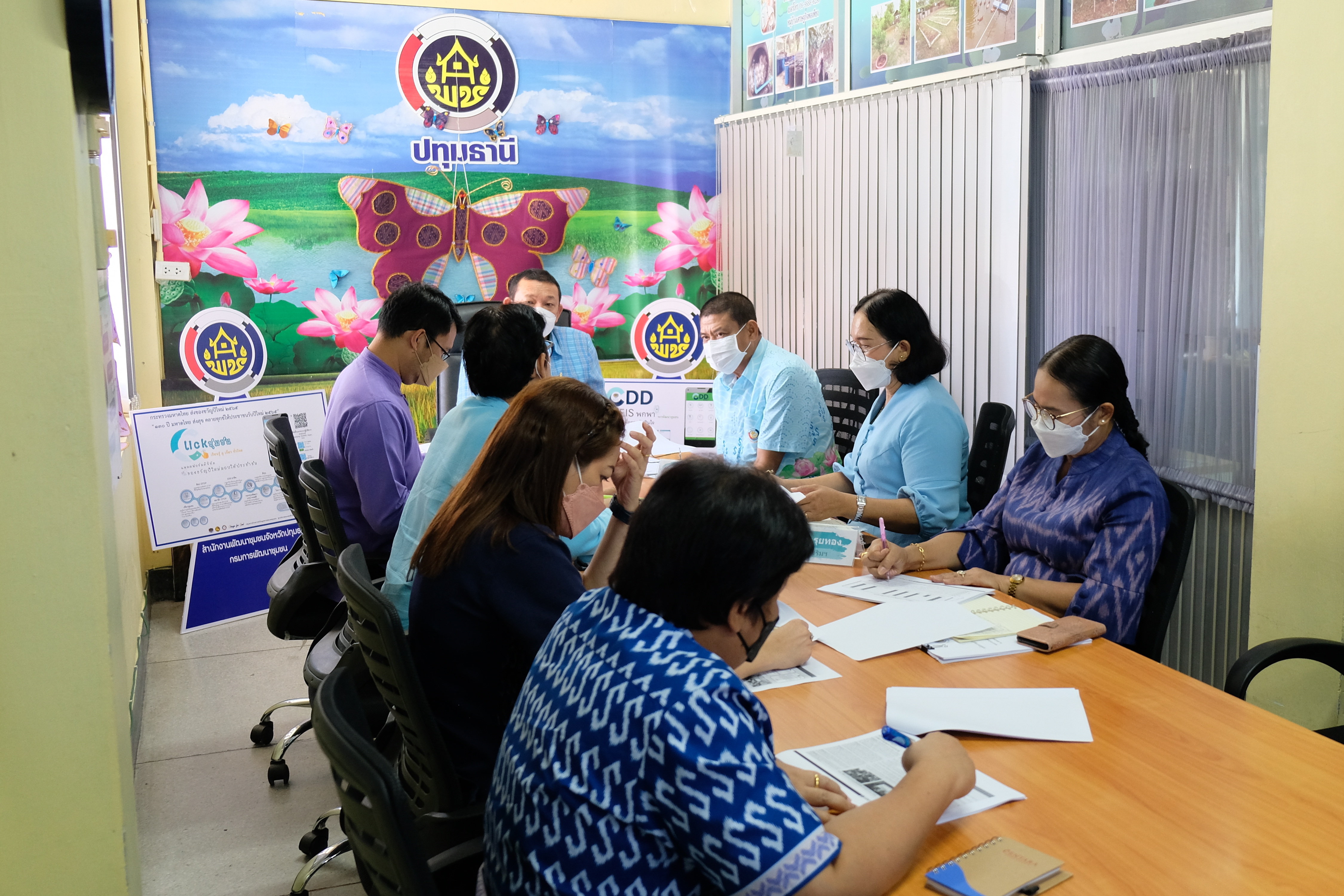 พช.ปทุมธานี “นายกิจจา ทองแดง ผู้ตรวจราชการกรมการพัฒนาชุมชน ลงพื้นที่ตรวจราชการฯ จังหวัดปทุมธานี”