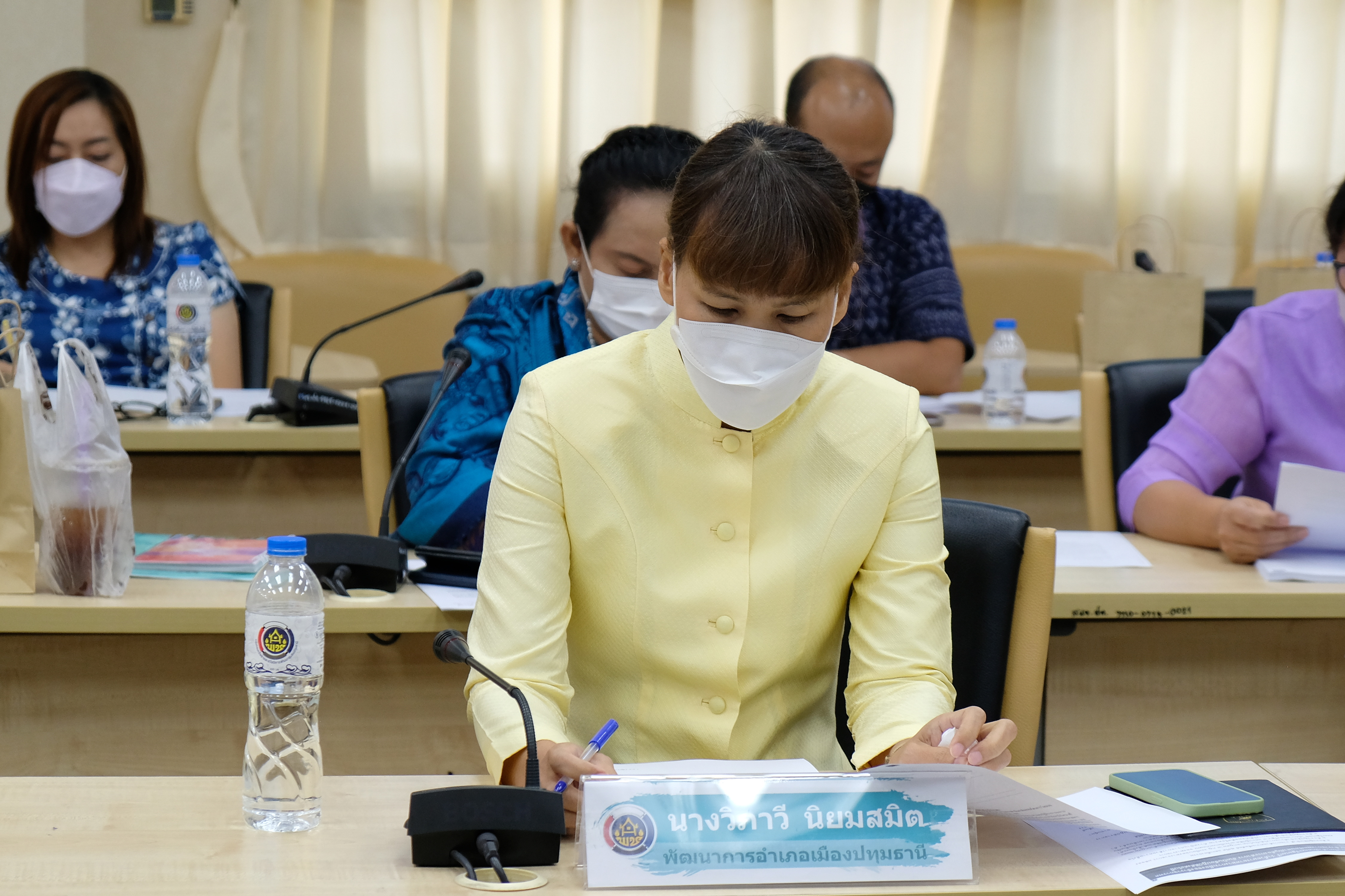 พช.ปทุมธานี “ประชุมมอบนโยบายและแนวทางการดำเนินงานพัฒนาชุมชน ประจำเดือนกันยายน ๒๕๖๕”