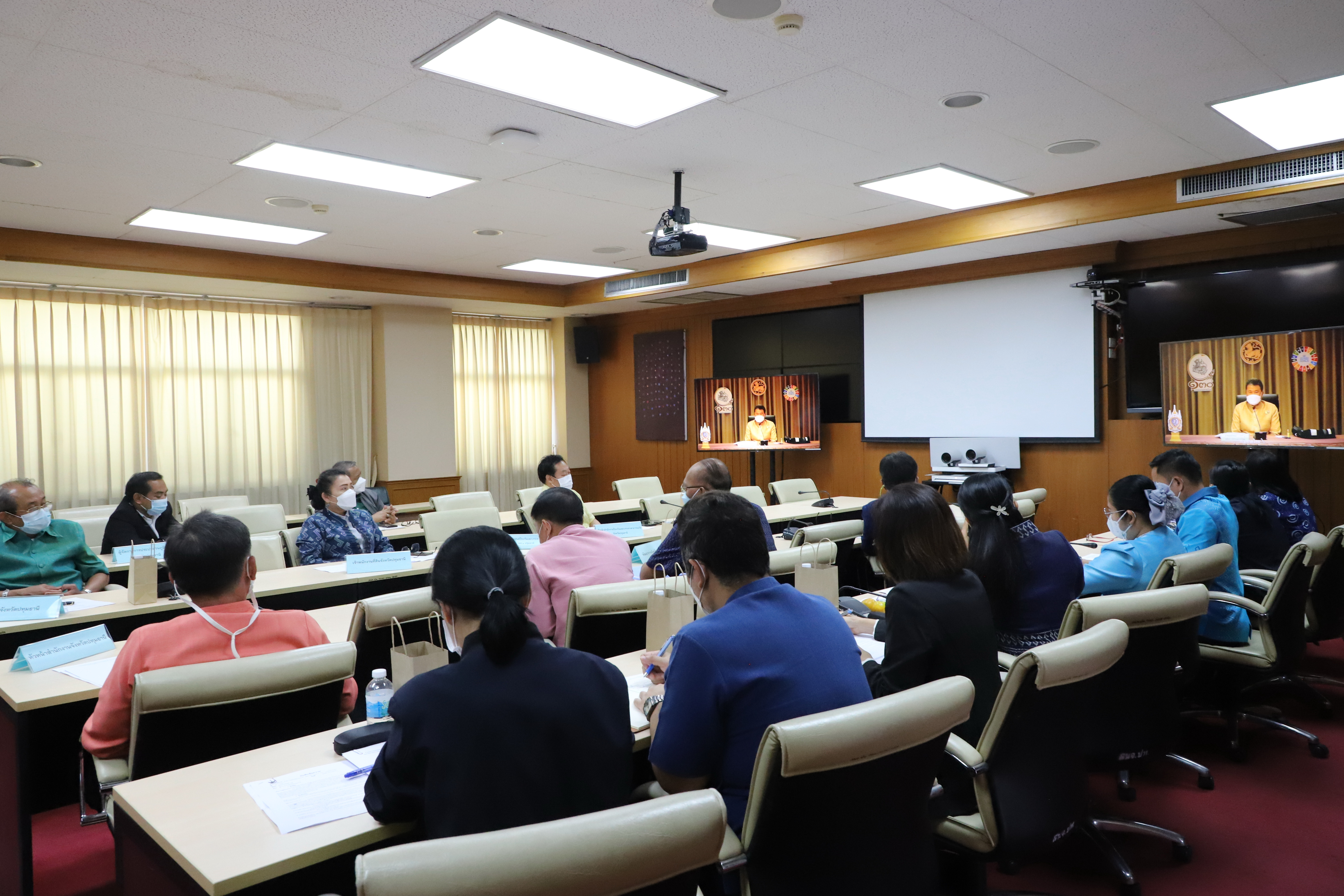 พช.ปทุมธานี “ร่วมประชุมติดตามนโยบายรัฐบาลและภารกิจสำคัญกระทรวงมหาดไทย”