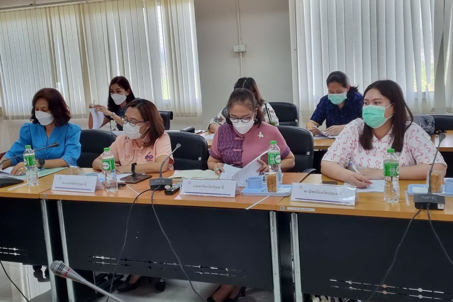 พช.ปทุมธานี “ประชุมคณะทำงานขับเคลื่อนการดำเนินงานการพัฒนาเศรษฐกิจฐานรากและประชารัฐ ด้านการแปรรูป”