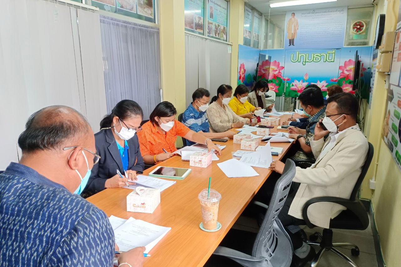 พช.ปทุมธานี “ประชุมหน่วยงานในสังกัดกระทรวงมหาดไทยตามภารกิจการดูแลรักษาต้นไม้พื้นที่ โคก หนอง นา สัปปายะและรมณียสถาน สถานปฏิบัติธรรมสมเด็จพระสังฆราช (อมฺพรมหาเถร) ตำบลลำลูกกา อำเภอลำลูกกา จังหวัดปทุมธานี โซน A”