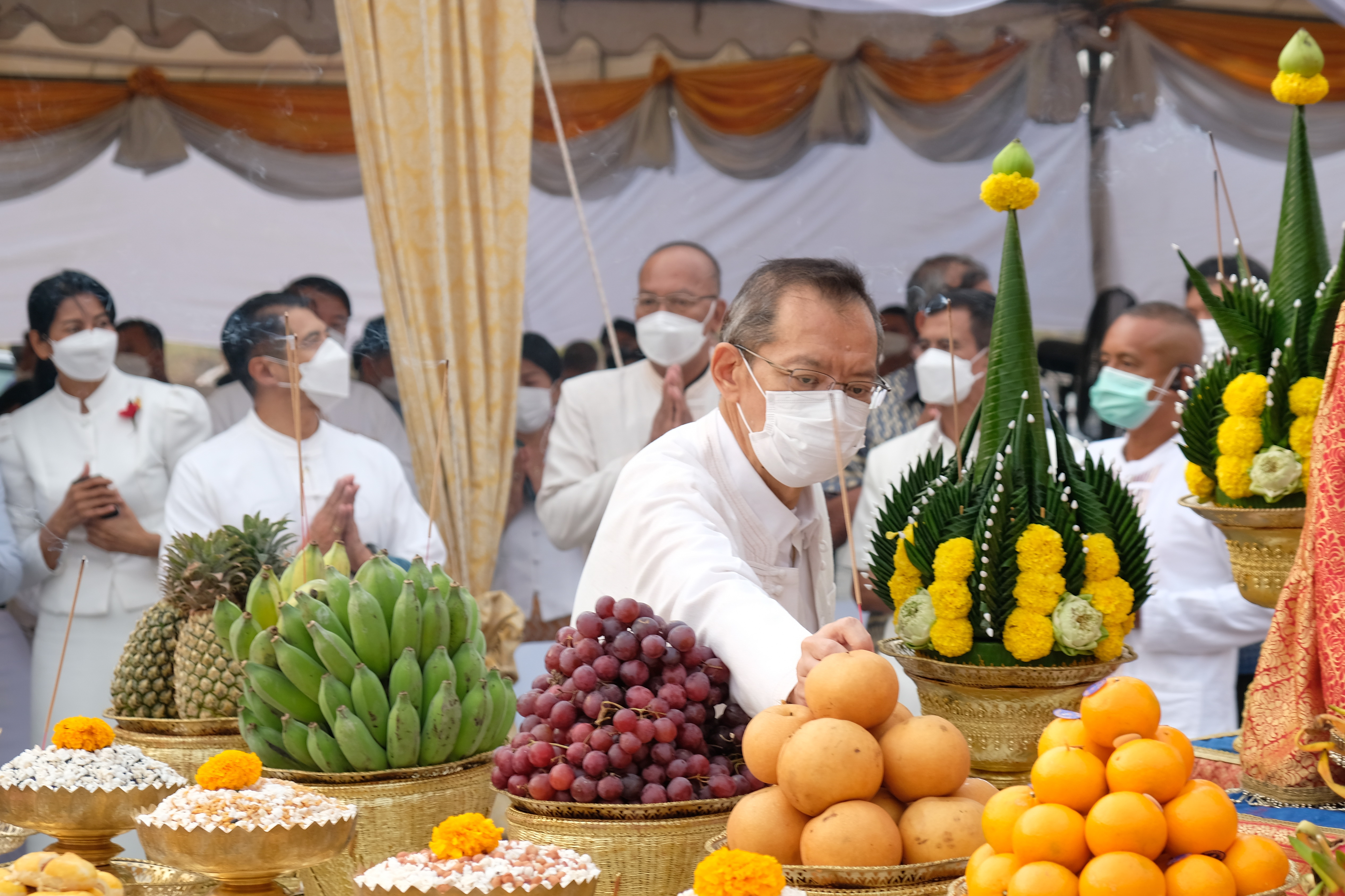 พช.ปทุมธานี “ร่วมพิธีวางศิลาฤกษ์อุโบสถวัดบางหลวงหัวป่า สาขาวัดระฆังโฆสิตาราม”