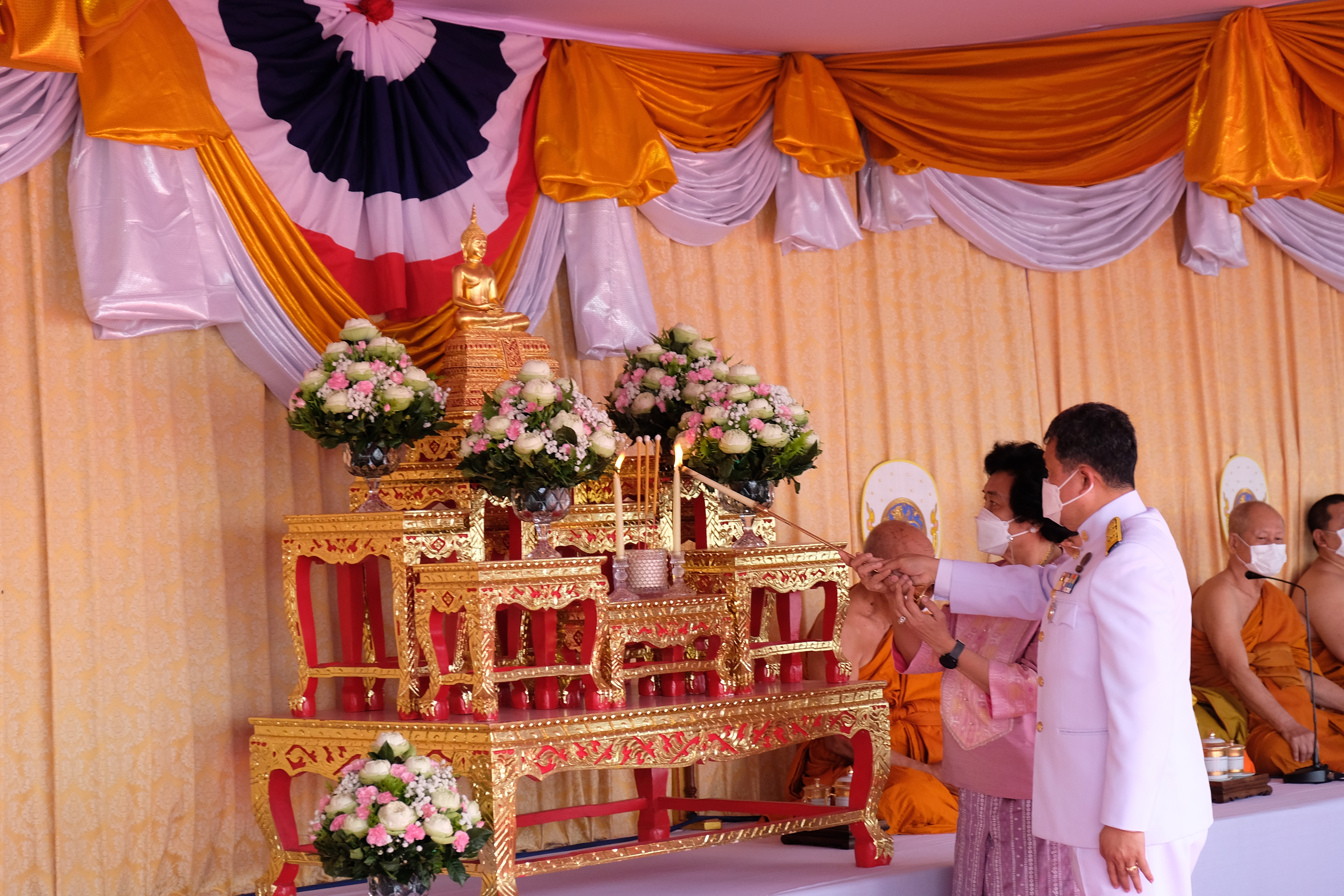 พช.ปทุมธานี “ร่วมพิธีวางศิลาฤกษ์อุโบสถวัดบางหลวงหัวป่า สาขาวัดระฆังโฆสิตาราม”