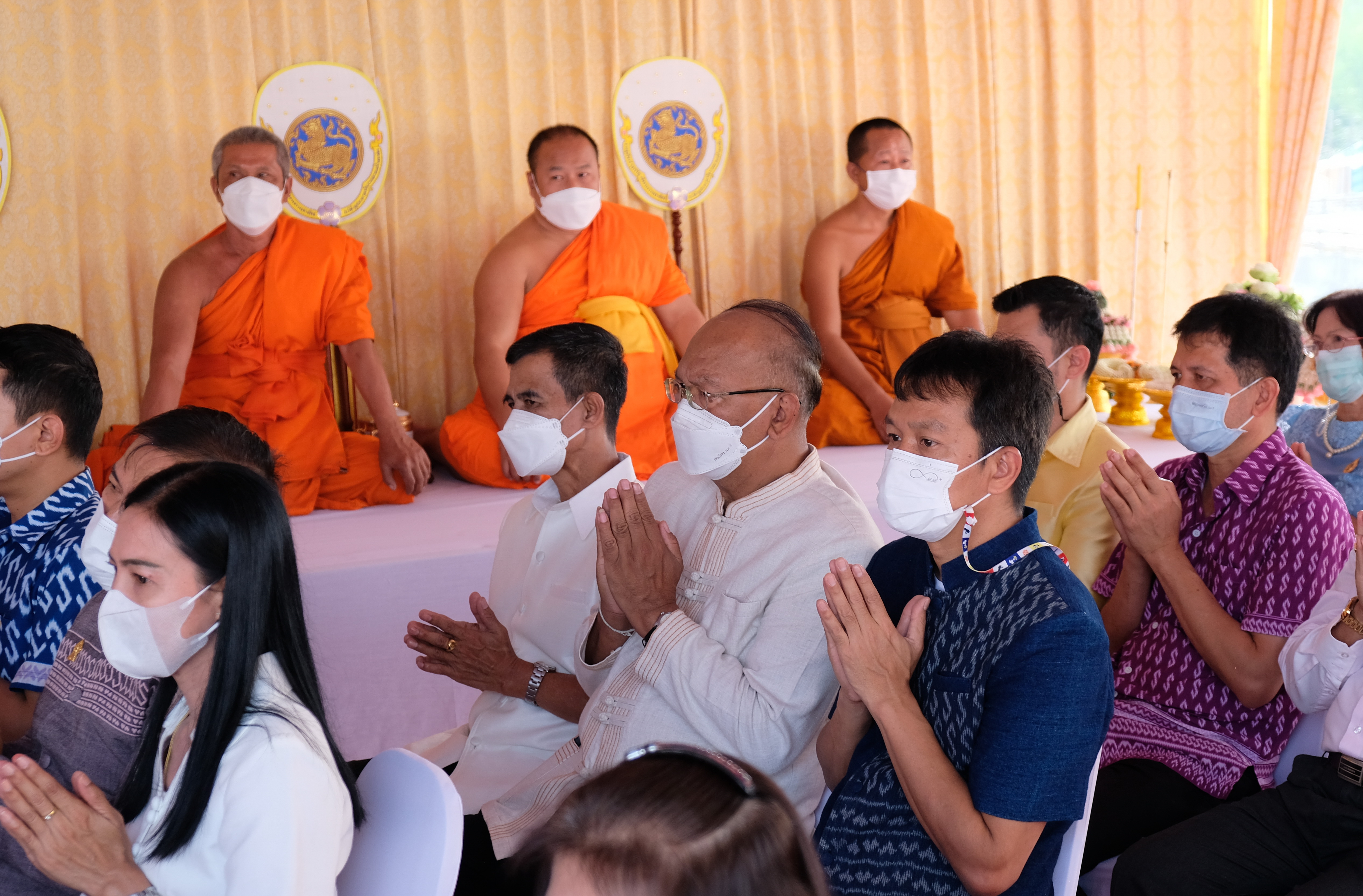 พช.ปทุมธานี “ร่วมพิธีวางศิลาฤกษ์อุโบสถวัดบางหลวงหัวป่า สาขาวัดระฆังโฆสิตาราม”