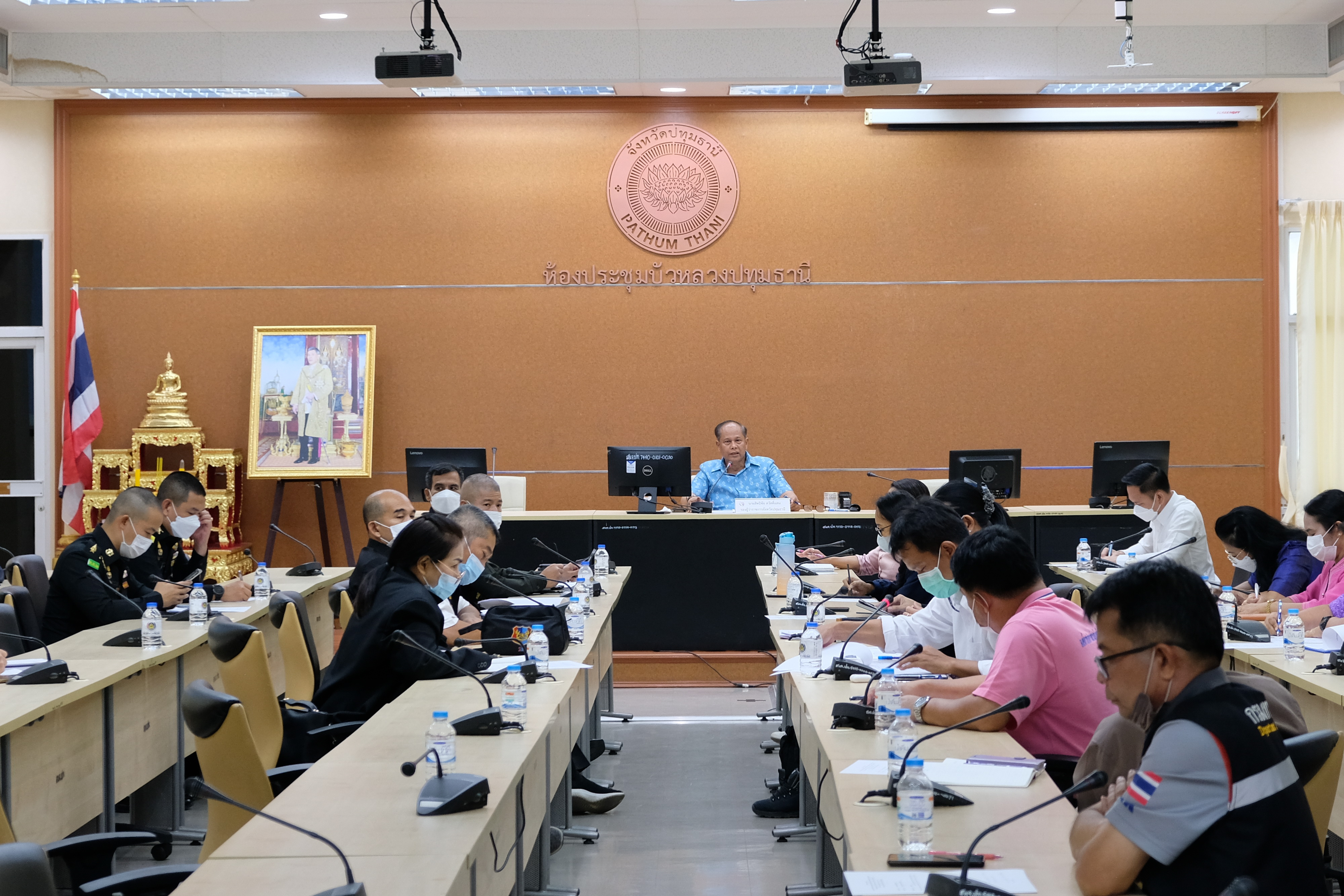 พช.ปทุมธานี “ร่วมประชุมหารือวางแนวทางการขับเคลื่อนการพัฒนาสถานปฏิบัติธรรม สมเด็จพระสังฆราช (อมฺพรมหาเถร)”