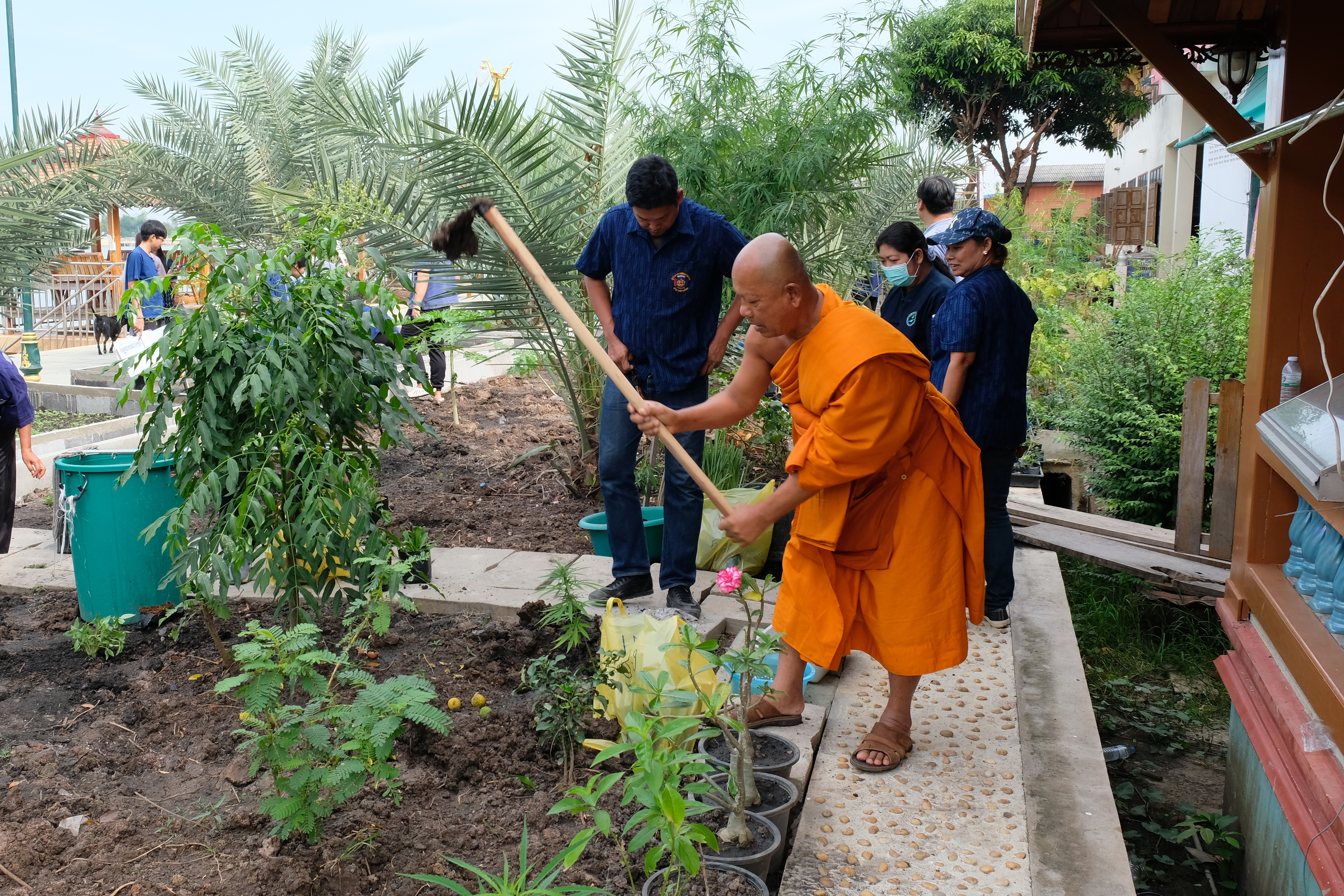 พช.ปทุมธานี “ผู้ตรวจฯ ทัศนีย์ ชัยคุณแสง เป็นประธานเปิดกิจกรรมปลูกผักสวนครัวเพื่อสร้างความมั่นคงทางอาหารในศาสนสถาน สร้างแหล่งเรียนรู้ในการปลูกผักสวนครัวอย่างยั่งยืน”