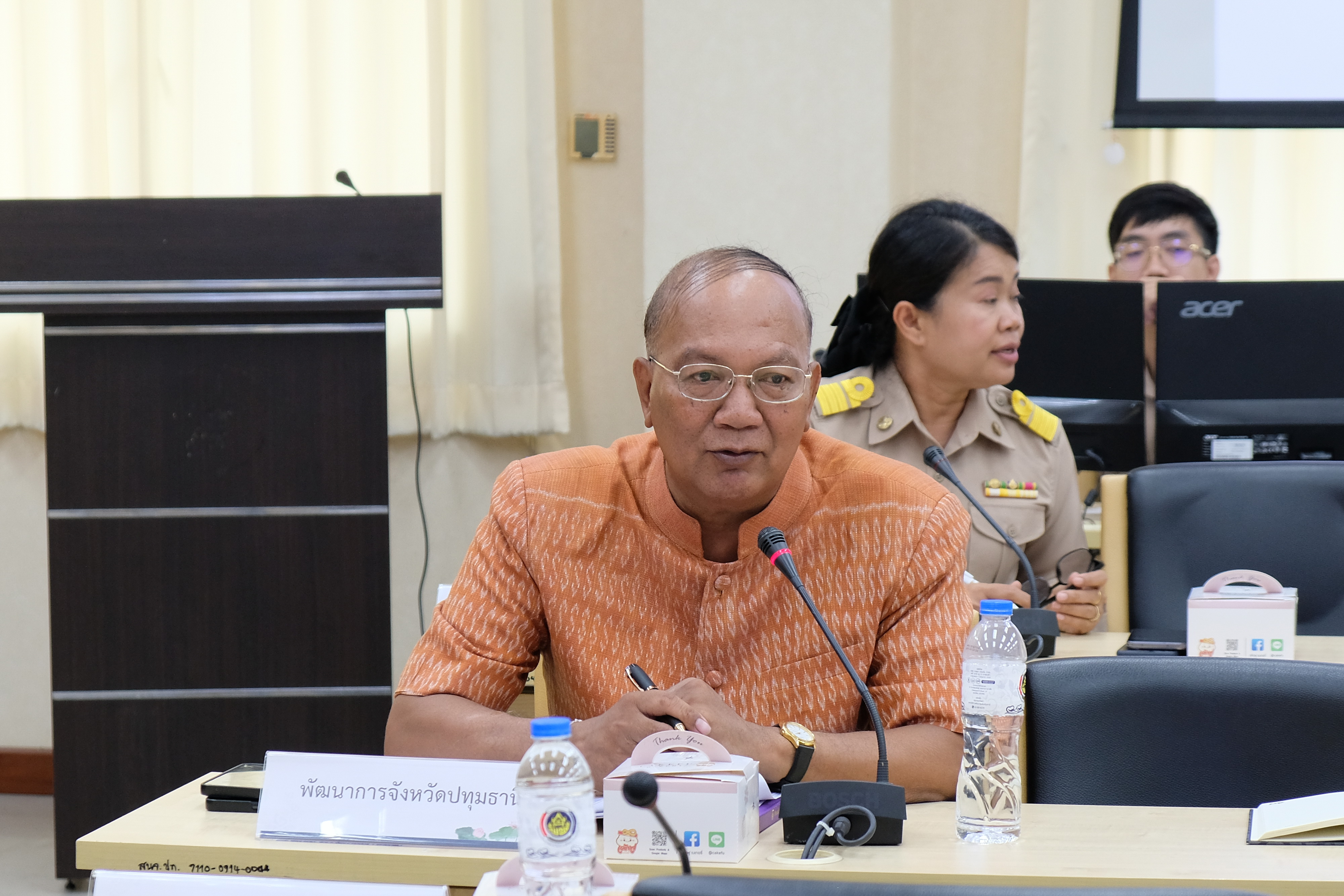 จังหวัดปทุมธานี “จัดประชุมคณะทำงานขับเคลื่อนงานป้องกันและแก้ไขปัญหายาเสพติด โดยกองทุนแม่ของแผ่นดิน จังหวัดปทุมธานี”