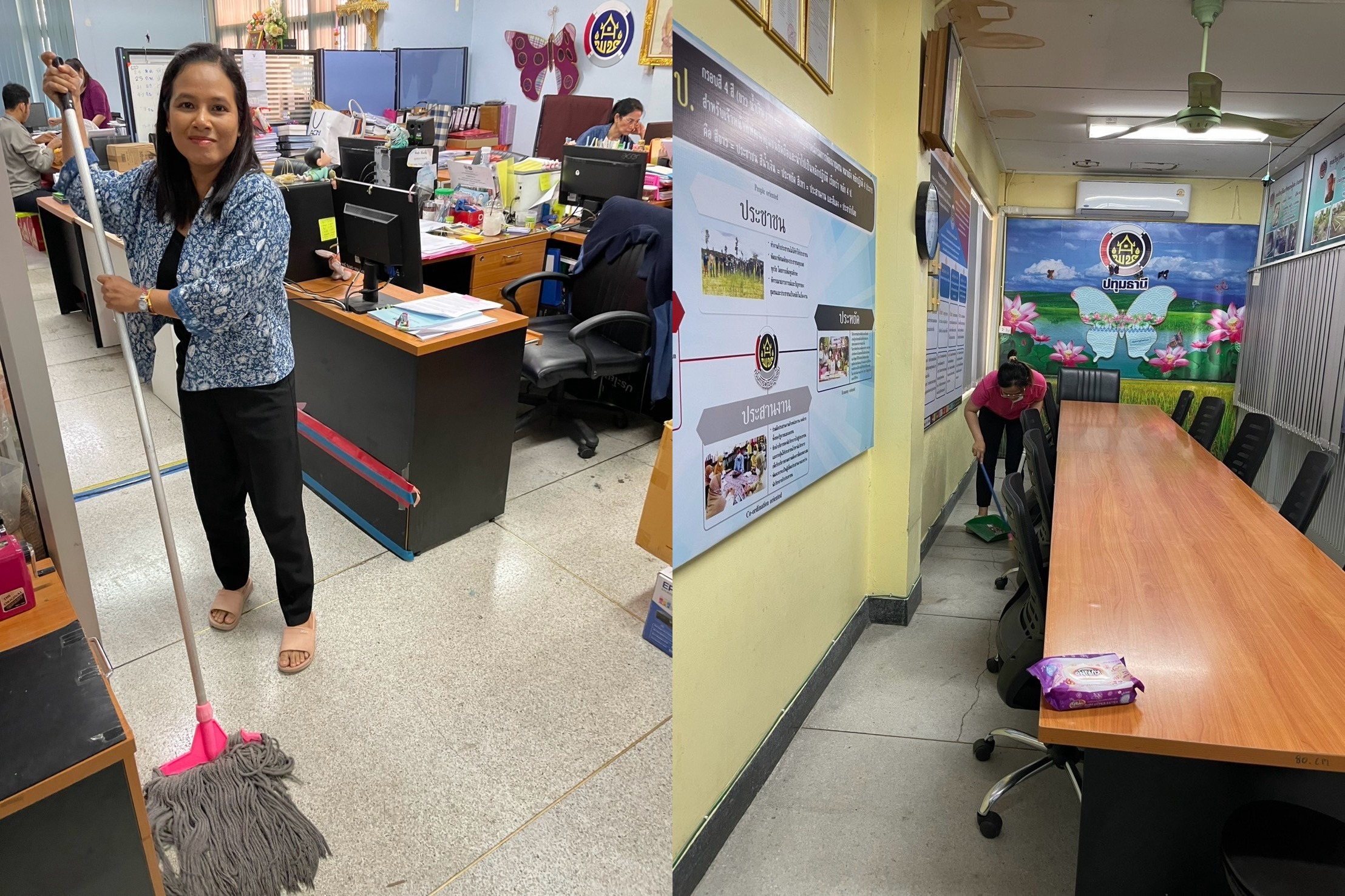 พช.ปทุมธานี “ดำเนินโครงการพัฒนาชุมชนใสสะอาด มิติที่ ๒ สำนักงานสะดวก”