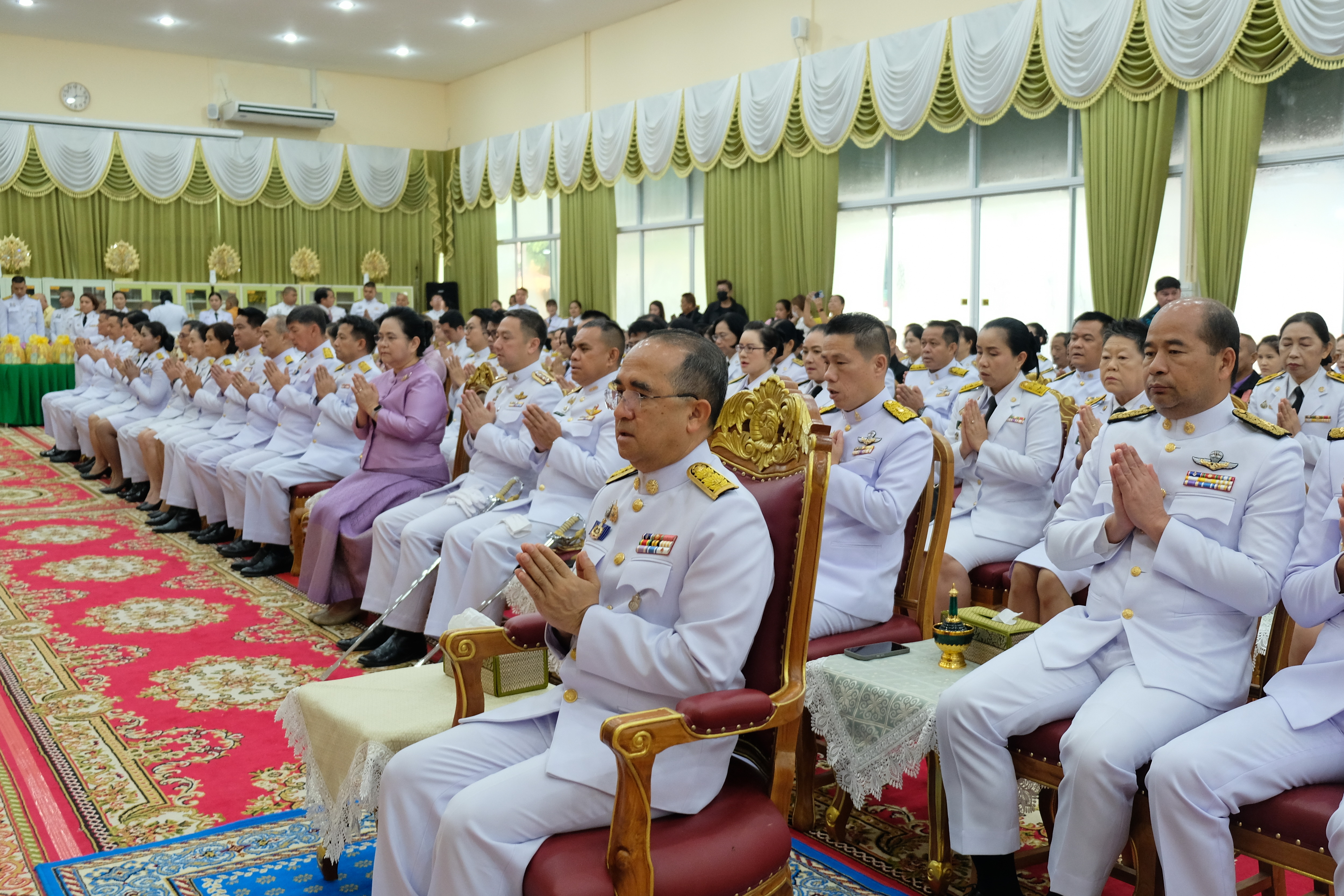 จังหวัดปทุมธานี “จัดพิธีเจริญพระพุทธมนต์เฉลิมพระเกียรติสมเด็จพระกนิษฐาธิราชเจ้า กรมสมเด็จพระเทพรัตนราชสุดาฯ สยามบรมราชกุมารี เนื่องในโอกาสวันคล้ายวันพระราชสมภพ ๒ เมษายน ๒๕๖๘ พร้อมพิธีทอดผ้าป่าสมทบกองทุนพัฒนาเด็กชนบท ในพระราชูปถัมภ์ฯ และพิธีบรรพชาสามเณรและบวชศีลจาริณี”