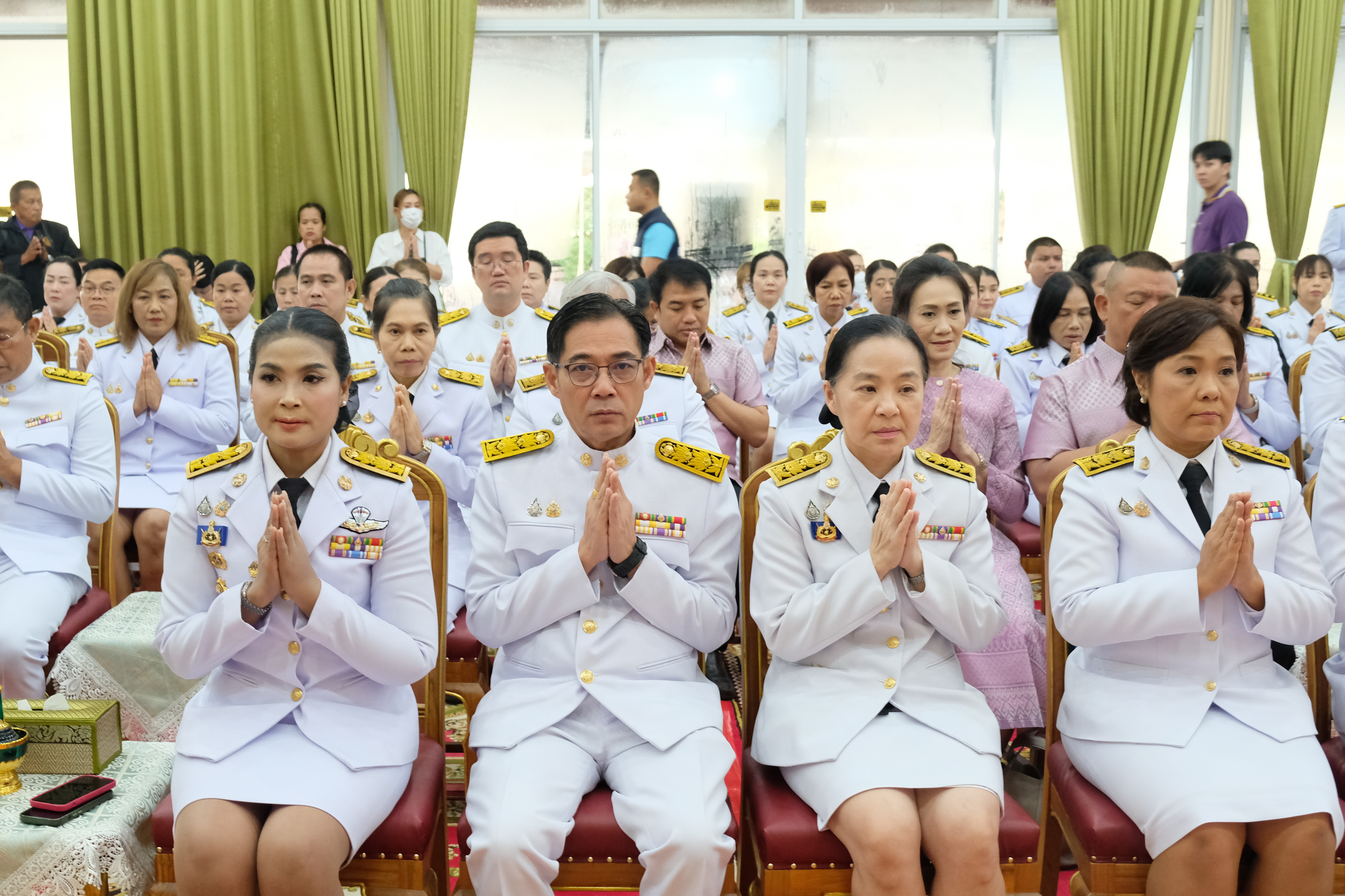 จังหวัดปทุมธานี “จัดพิธีเจริญพระพุทธมนต์เฉลิมพระเกียรติสมเด็จพระกนิษฐาธิราชเจ้า กรมสมเด็จพระเทพรัตนราชสุดาฯ สยามบรมราชกุมารี เนื่องในโอกาสวันคล้ายวันพระราชสมภพ ๒ เมษายน ๒๕๖๘ พร้อมพิธีทอดผ้าป่าสมทบกองทุนพัฒนาเด็กชนบท ในพระราชูปถัมภ์ฯ และพิธีบรรพชาสามเณรและบวชศีลจาริณี”