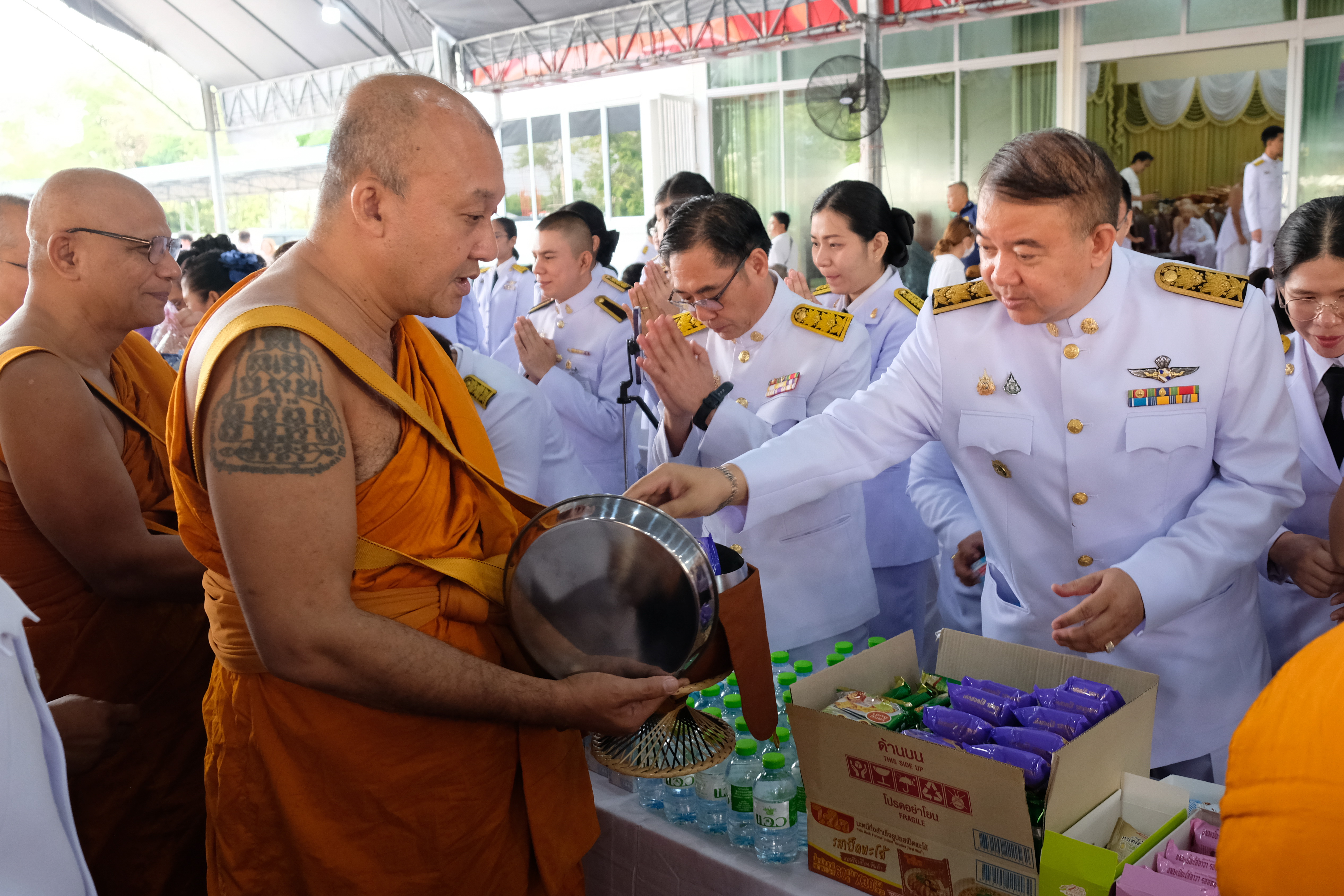 จังหวัดปทุมธานี “จัดพิธีเจริญพระพุทธมนต์เฉลิมพระเกียรติสมเด็จพระกนิษฐาธิราชเจ้า กรมสมเด็จพระเทพรัตนราชสุดาฯ สยามบรมราชกุมารี เนื่องในโอกาสวันคล้ายวันพระราชสมภพ ๒ เมษายน ๒๕๖๘ พร้อมพิธีทอดผ้าป่าสมทบกองทุนพัฒนาเด็กชนบท ในพระราชูปถัมภ์ฯ และพิธีบรรพชาสามเณรและบวชศีลจาริณี”