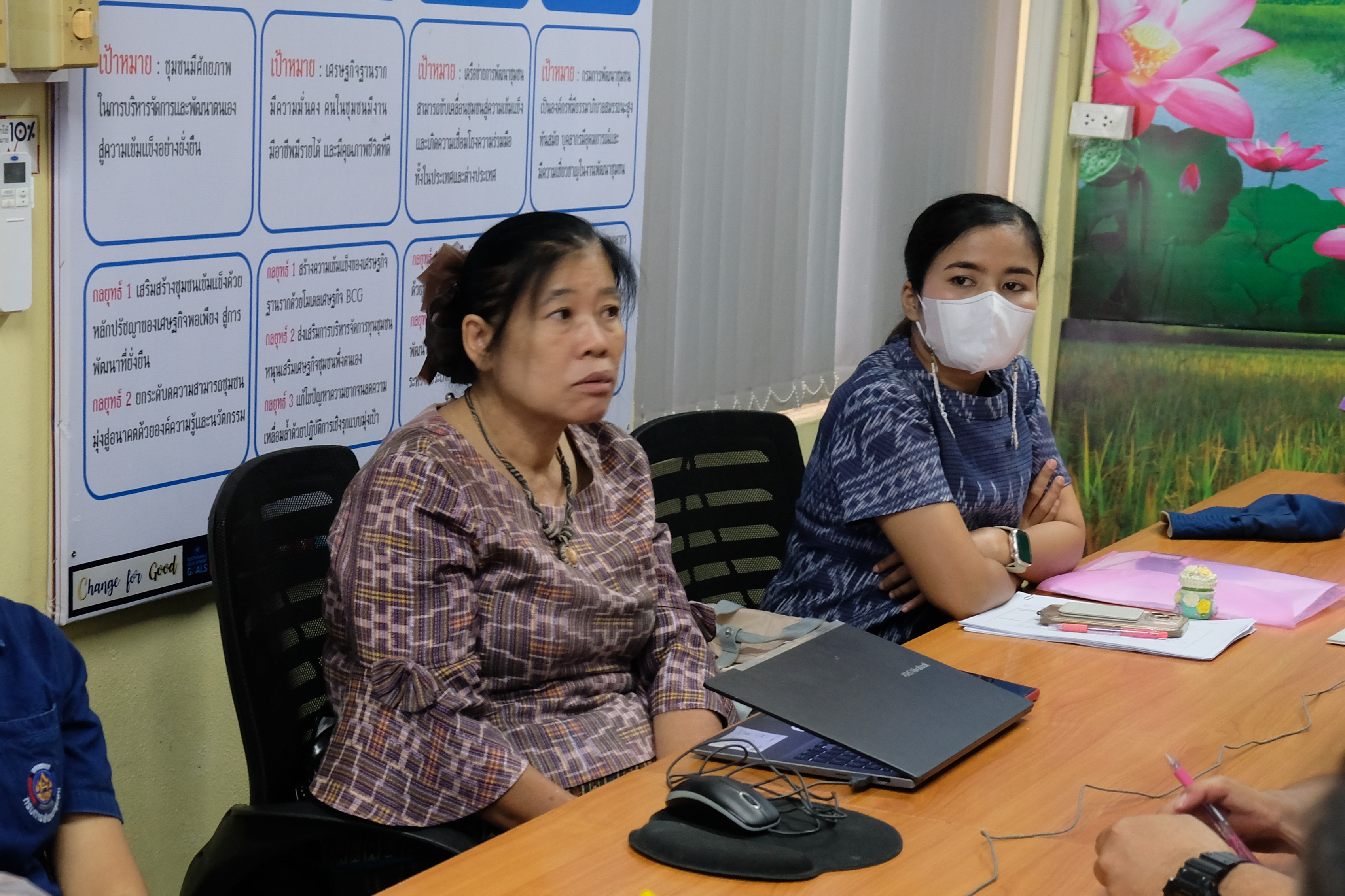 พช.ปทุมธานี “ร่วมโครงการถ่ายทอดองค์ความรู้การเป็นพี่เลี้ยงพัฒนากร ผ่านระบบวีดีทัศน์ทางไกล (Video Conference)”